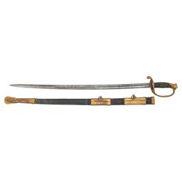 G.W. Simons & Bro. Retailed Collins Model 1850 Foot Officer's Sword of Capt. Joseph Vaughan