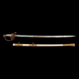 Silver Gripped Schuyler, Hartley & Graham Presentation Sword of Lt. James March - 32nd Mass Infantry