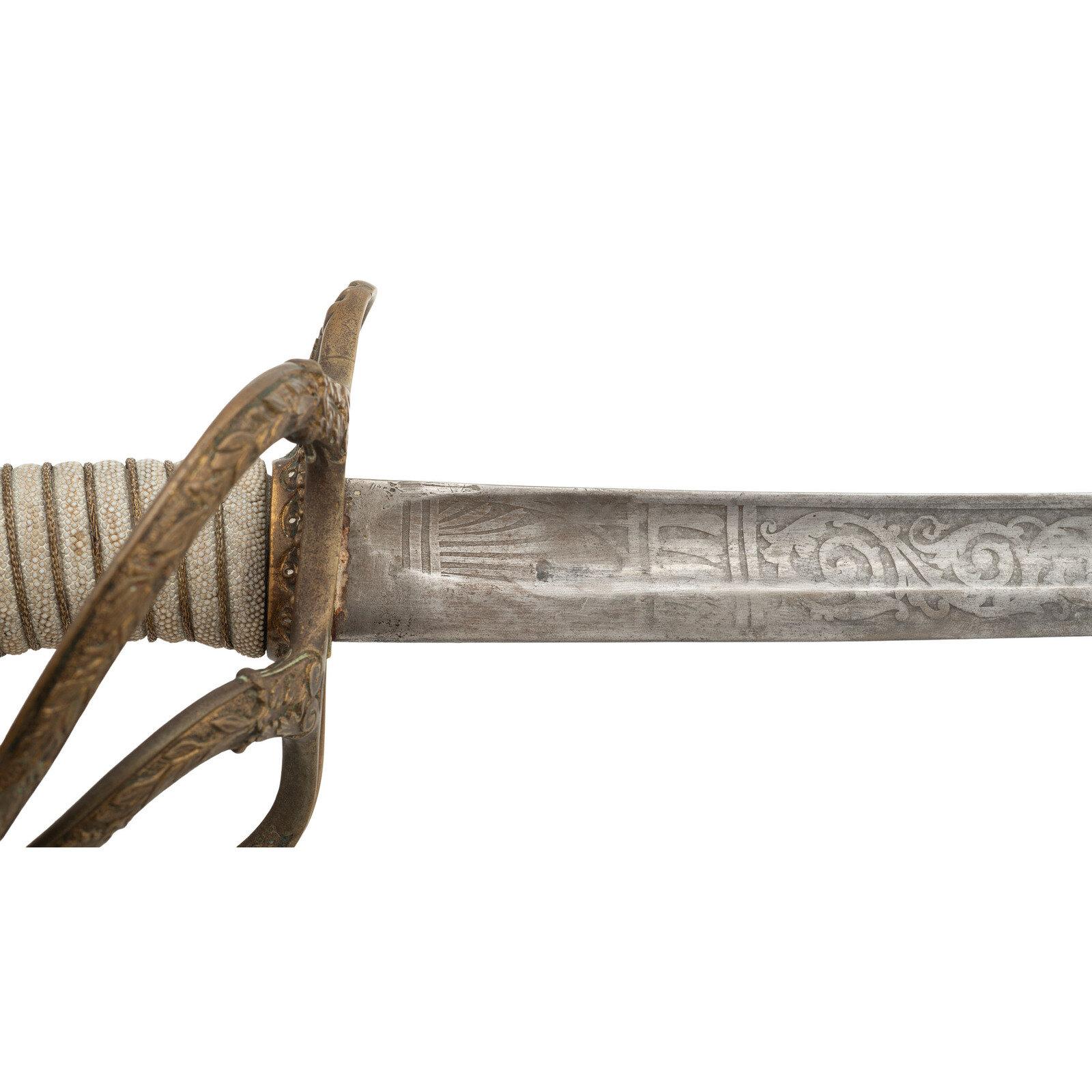 Klingenthal Cavalry Officers Saber Presented to Col. Albert Brackett - 9th Illinois Cavalry