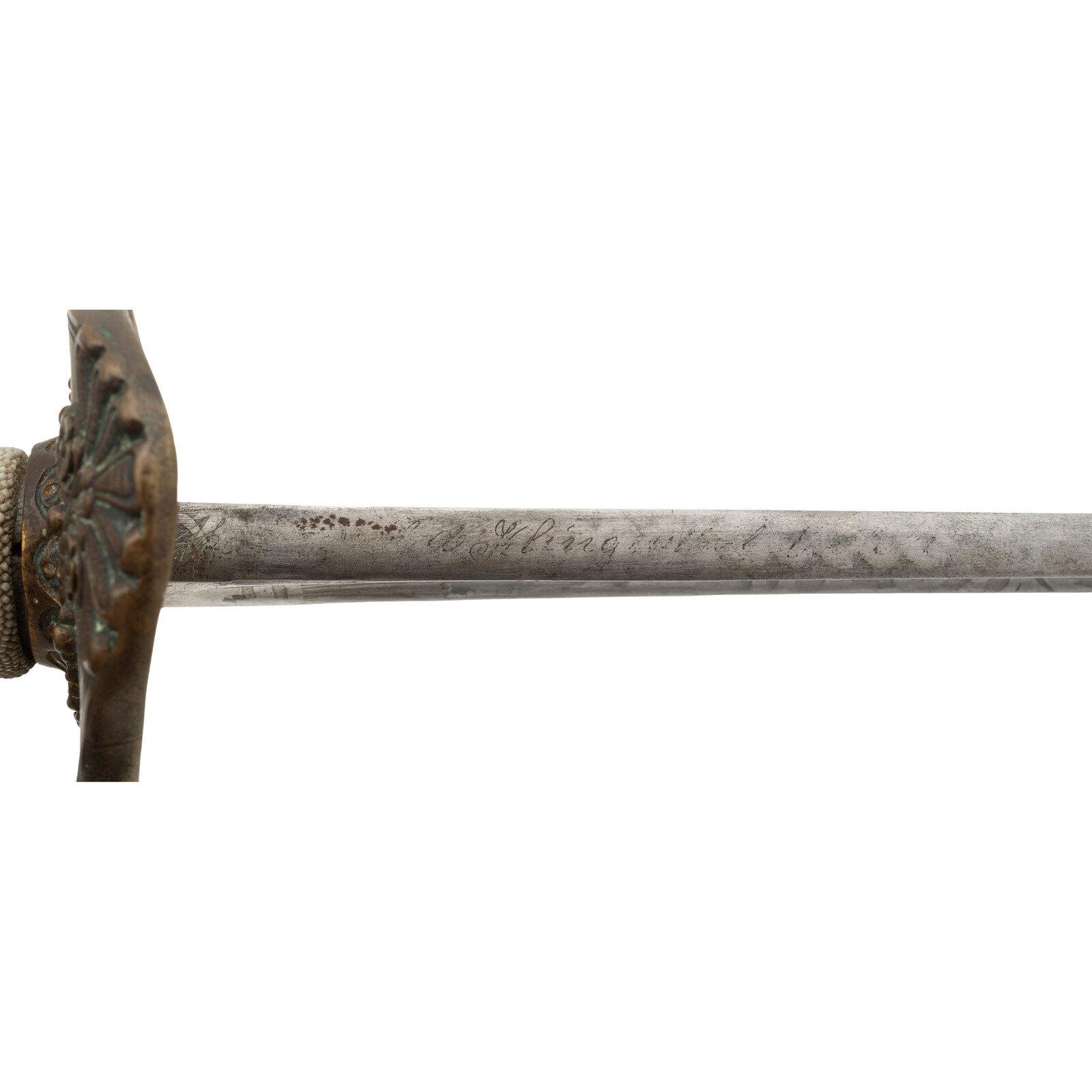 Klingenthal Cavalry Officers Saber Presented to Col. Albert Brackett - 9th Illinois Cavalry