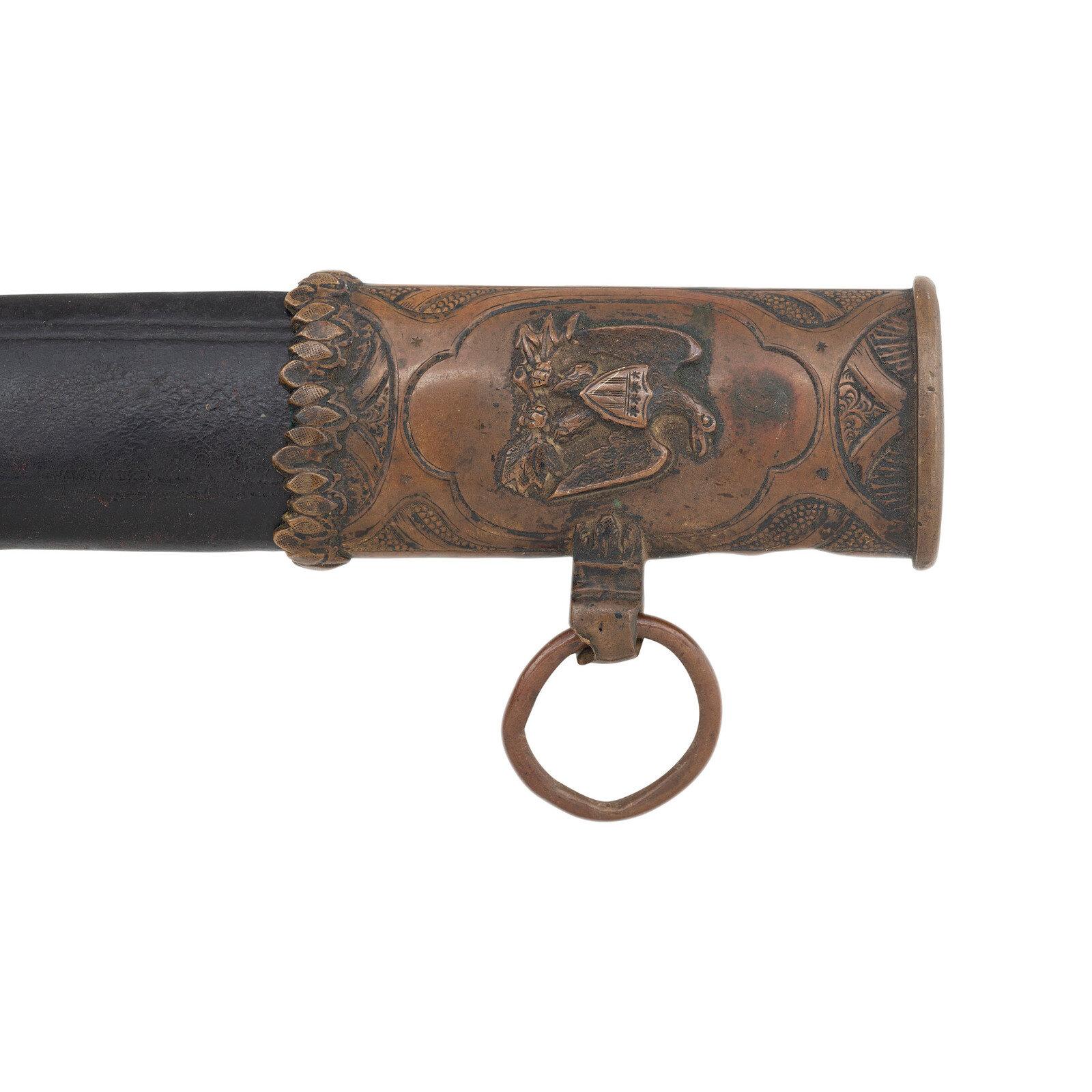 Import Foot Officers Sword with Scabbard to Capt.  S.E. Thomason - Captured and Descended in Texas