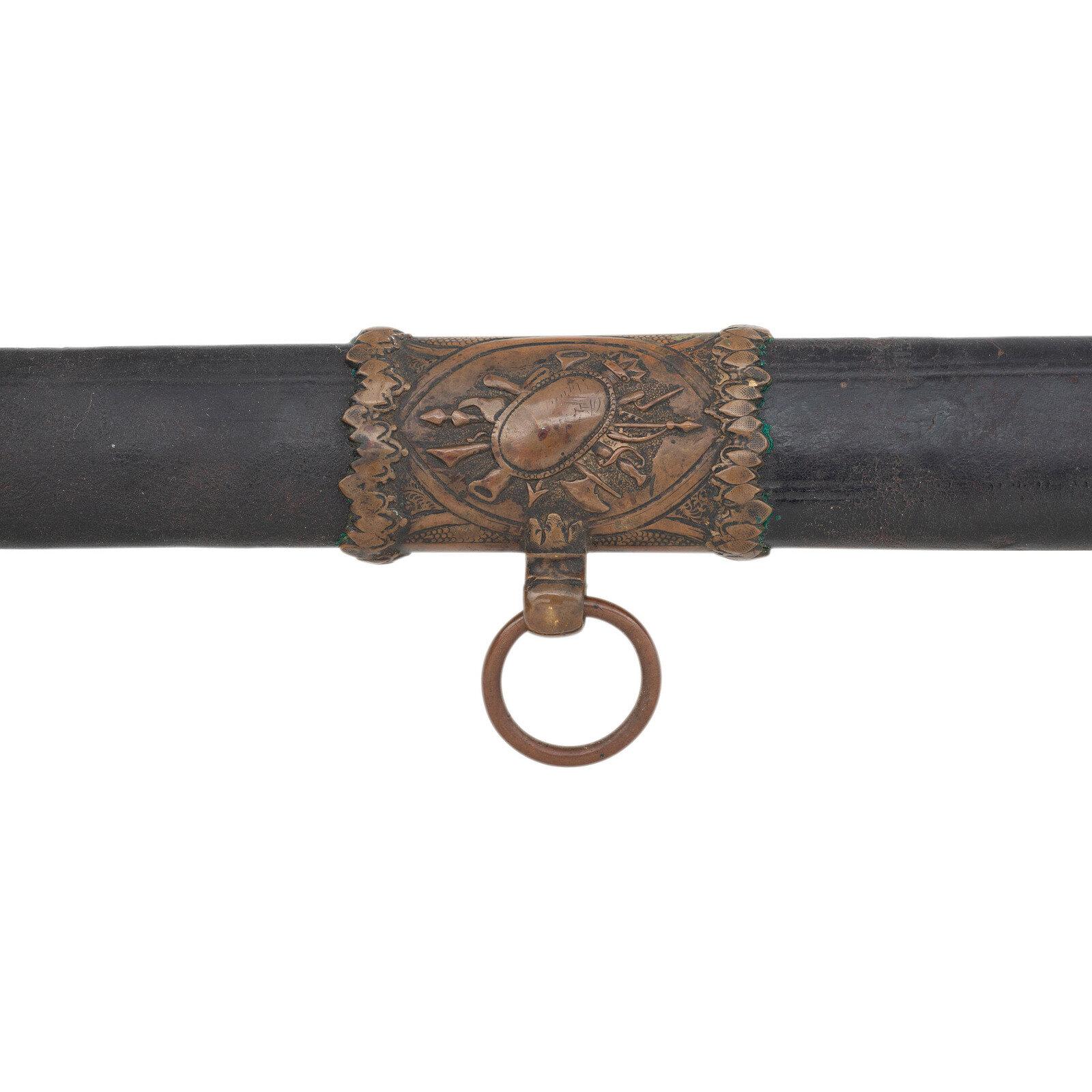 Import Foot Officers Sword with Scabbard to Capt.  S.E. Thomason - Captured and Descended in Texas