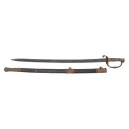 Import Foot Officers Sword with Scabbard to Capt.  S.E. Thomason - Captured and Descended in Texas