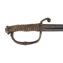 Import Foot Officers Sword with Scabbard to Capt.  S.E. Thomason - Captured and Descended in Texas