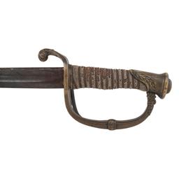Import Foot Officers Sword with Scabbard to Capt.  S.E. Thomason - Captured and Descended in Texas