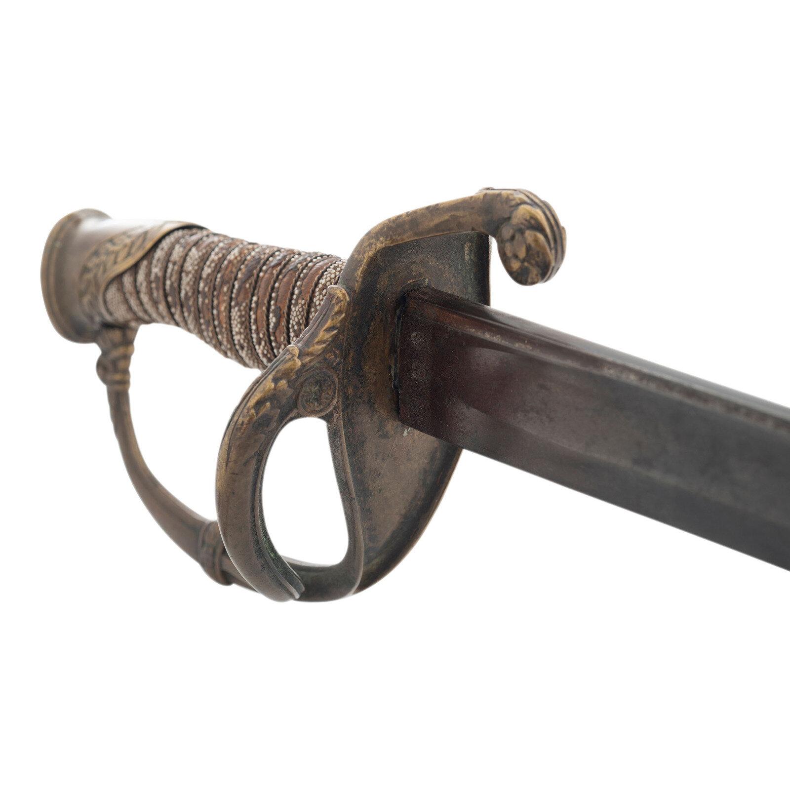 Import Foot Officers Sword with Scabbard to Capt.  S.E. Thomason - Captured and Descended in Texas