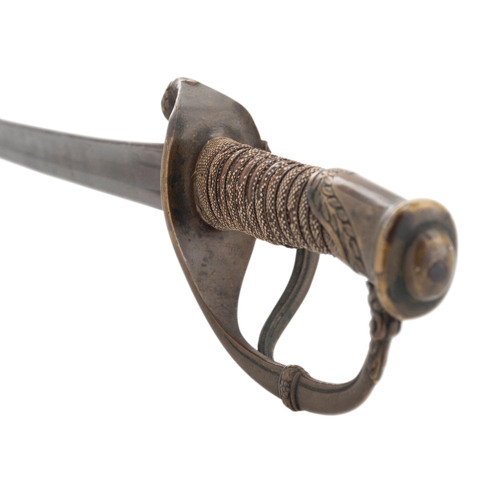 Import Foot Officers Sword with Scabbard to Capt.  S.E. Thomason - Captured and Descended in Texas