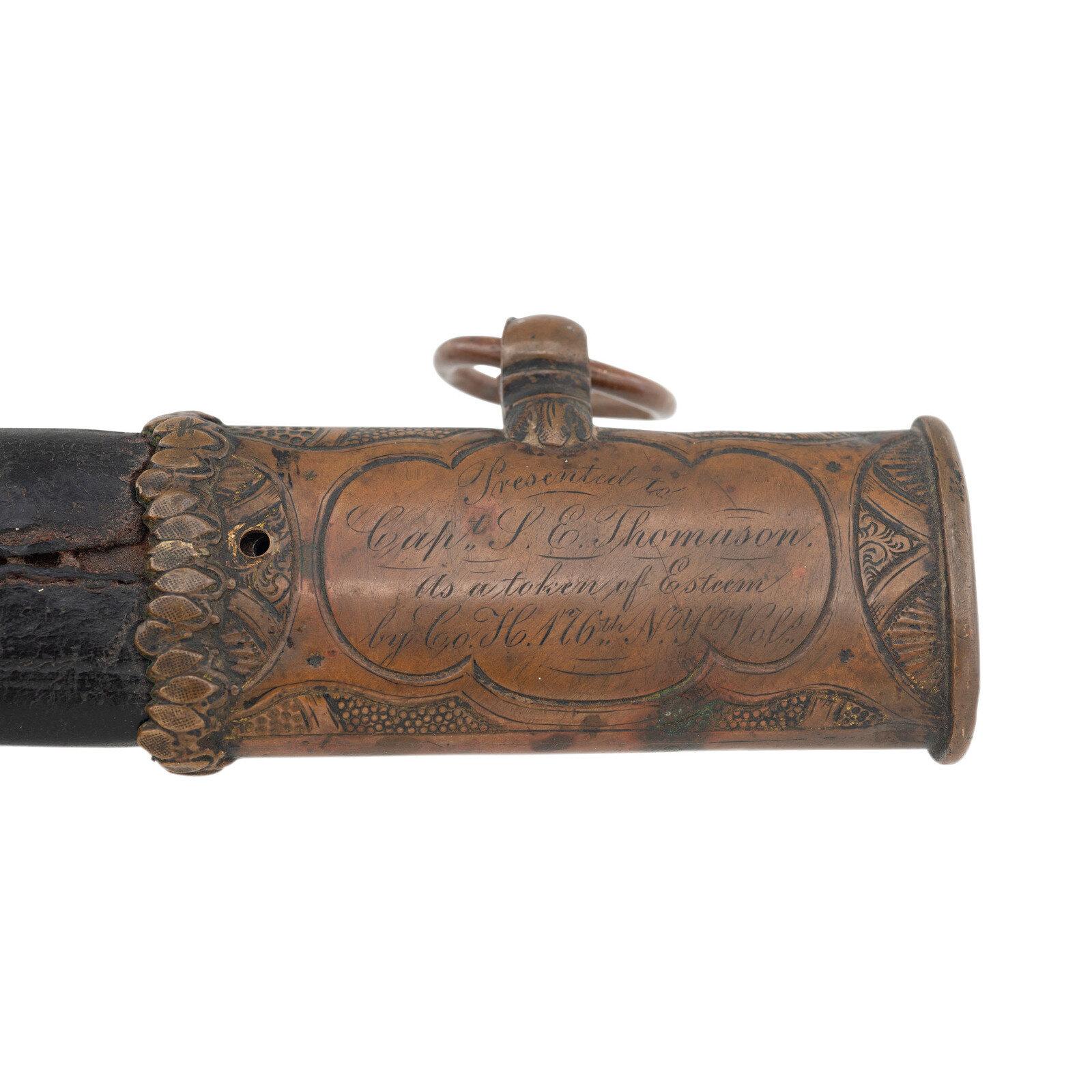 Import Foot Officers Sword with Scabbard to Capt.  S.E. Thomason - Captured and Descended in Texas