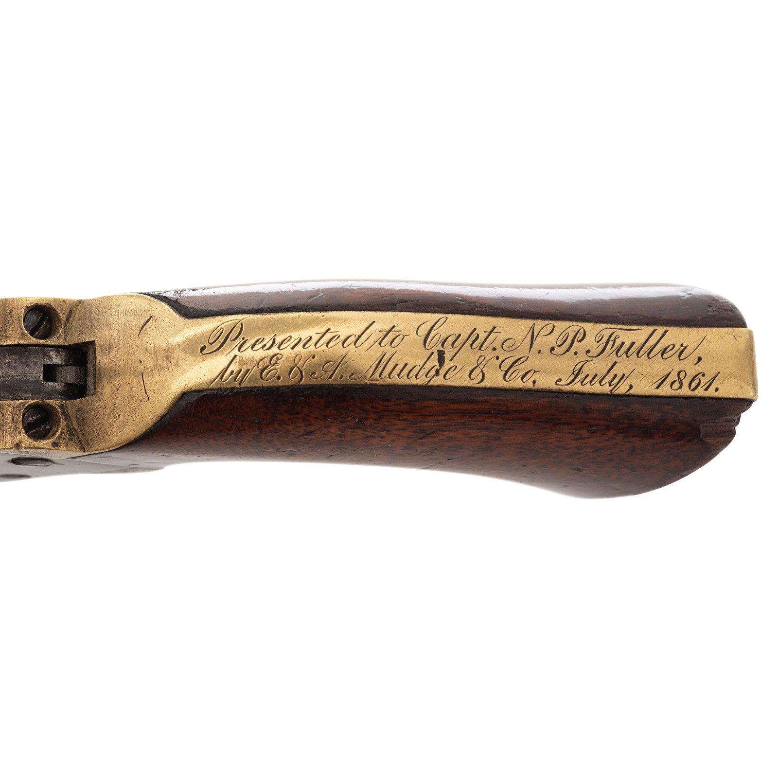 Colt M1849 Pocket Revolver to Captain N.P. Fuller 17th Mass Infantry and 2nd Mass Heavy Artillery