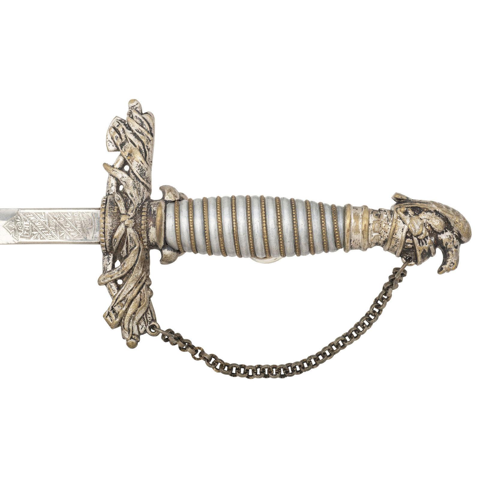 Improved Order of Red Men Fraternal Sword Named to Elisha Pease (Three Time Texas Governor)