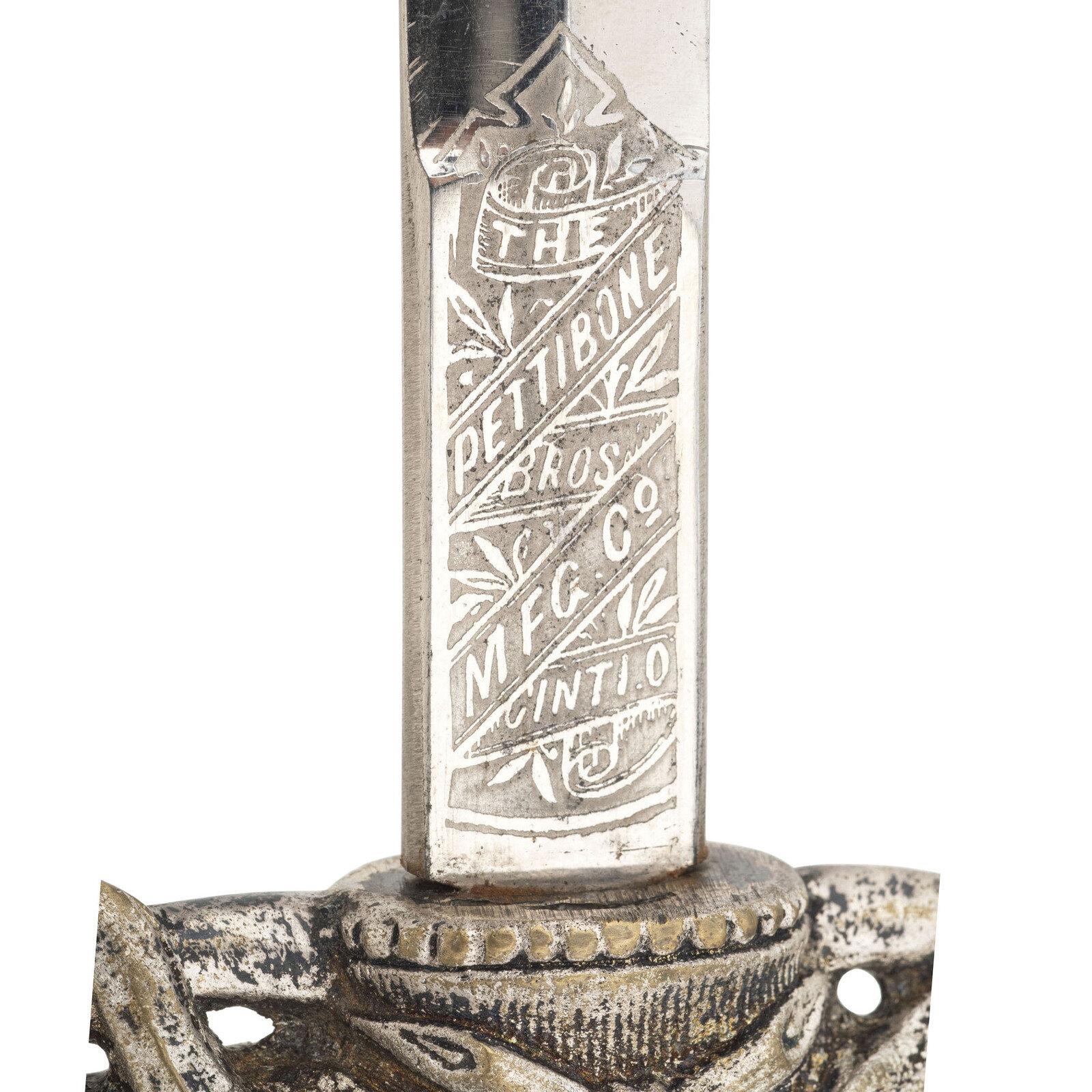 Improved Order of Red Men Fraternal Sword Named to Elisha Pease (Three Time Texas Governor)