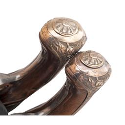 Pair of French Silver Mounted Flintlock Officers Pistols by Jean Seuts (Seux) circa 1785