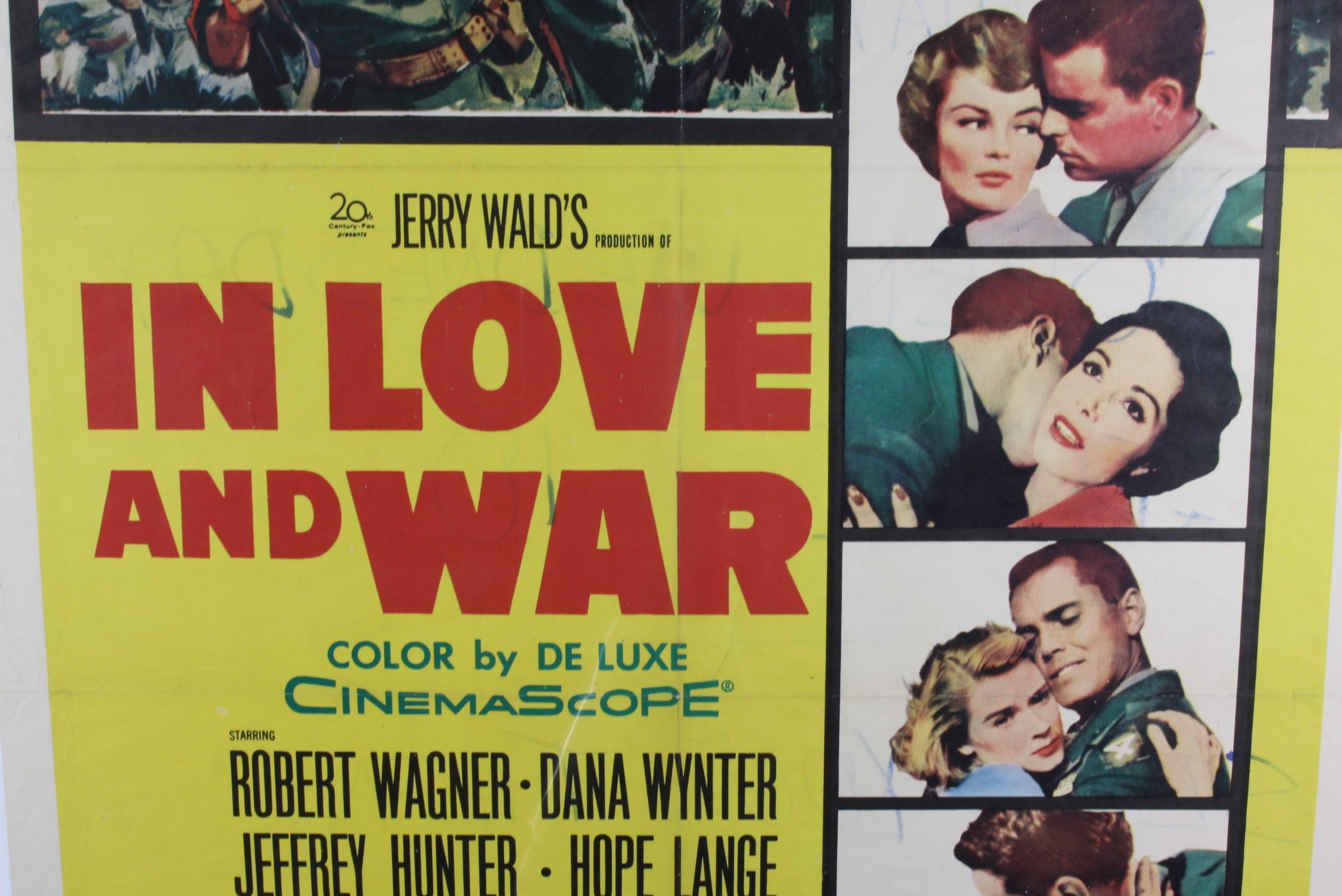 1958 war movie one sheet poster for “In Love and War”
