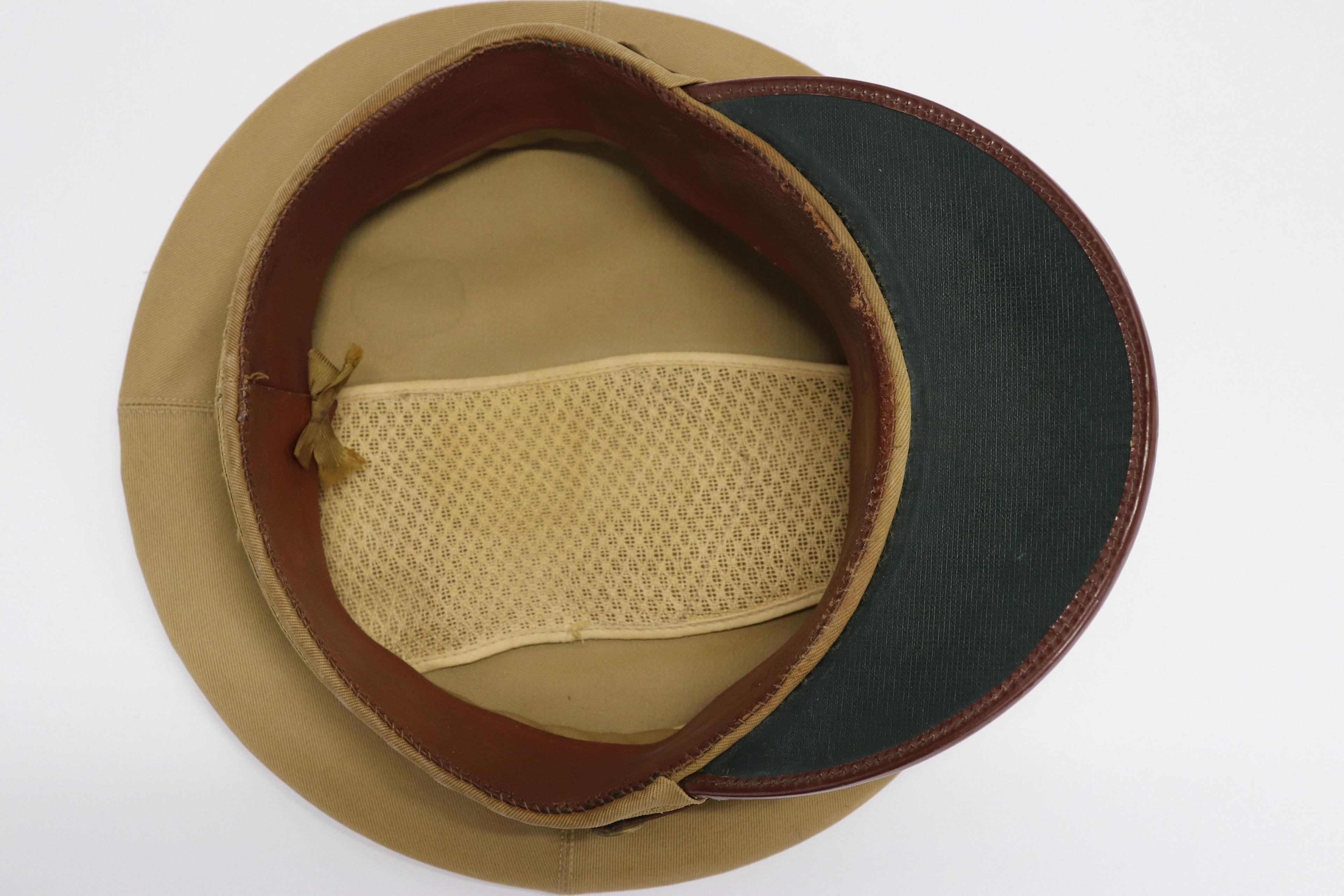 WWII U.S. Army Officer Khaki Visor Hat