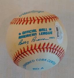 Mickey Mantle Autographed Signed ROMLB Baseball JSA LOA Yankees HOF Rawlings Bobby Brown OAL