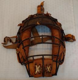 Vintage Antique Baseball Umpire Catchers Mask 1920s 1930s Globe 55 Metal MLB