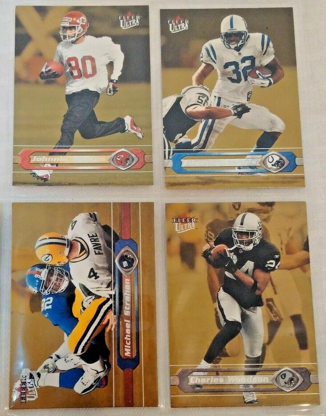 2002 Fleer Ultra Gold NFL 134 Card Lot Insert Starter Set Peyton Brees Emmitt Moss Stars HOFers