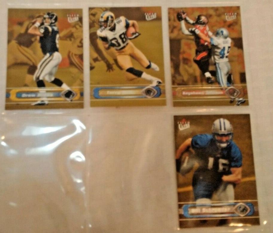 2002 Fleer Ultra Gold NFL 134 Card Lot Insert Starter Set Peyton Brees Emmitt Moss Stars HOFers