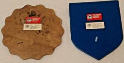 2 Vintage Penn State University Lion Logo Seal Crest 1855 College Plaque Lot PSU Football Cave Decor