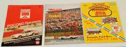 9 Vintage NASCAR Official Race Program Lot Petty Cale Pearson Charlotte Trenton Dover 500