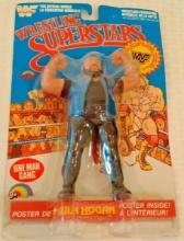 Vintage WWF LJN Wrestling Figure MOC One Man Gang Poster Bio WWE Error Back Hulk Hogan