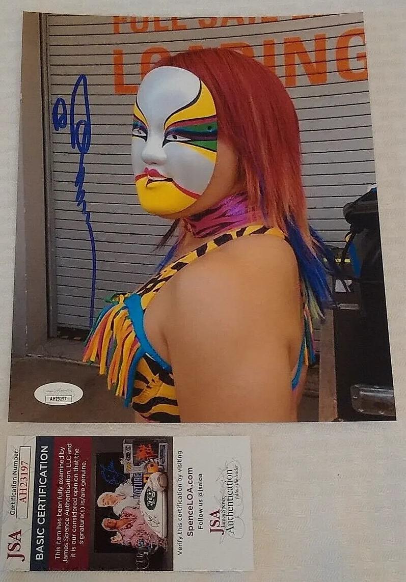Asuka Autographed Signed JSA 8x10 Photo WWF WWE NXT Smackdown Raw Wrestlemania Wrestling Champ