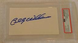 Billy Williams Autographed Signed PSA Slabbed Index Card MLB Baseball HOF Cubs Athletics A's