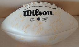 1993 Atlanta Falcons Team 45+ Signatures Wilson NFL Full Size Logo Football Auto Sign-ed