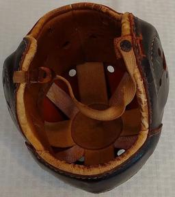 Vintage 1946 Game Used? NFL Leather Football Helmet Jim Jones Lions Large AirLite Rare Brown Large