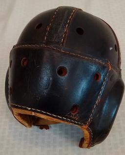 Vintage 1946 Game Used? NFL Leather Football Helmet Jim Jones Lions Large AirLite Rare Brown Large