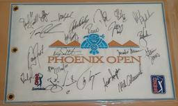 1/1 Autographed 22x Signed Phoenix Open Golf Flag Framed Matted JSA Mickelson Daly Couples PGA