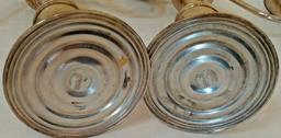 2 Vintage Candlestick Set Pair Lot Gorham Candelabra Weighted Sterling Silver Metal