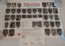 Rare 2000 Phillies 17x22 Autographed Team Signed Promo Poster MLB Baseball JSA Green Abreu 1/1