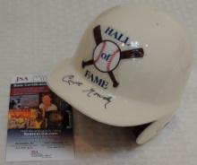Rare 1/1 Curt Gowdy Autographed Signed Mini Hall Of Fame HOF Mini Helmet JSA Red Sox MLB Baseball