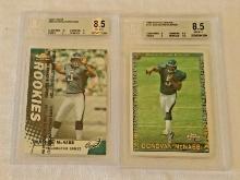 2 Vintage 1999 Finest & Topps Chrome Donovan McNabb Rookie Card Lot RC BGS GRADED 8.5 Slabbed Eagles