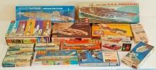 Huge Vintage Plastic Model Kit Pair Box Part Built Lot Mars Probe Convertible Car Apollo Revell AMT