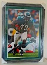 Huge Eagles Leonard Weaver 24x36 Photo Framed Matted Auto Sign-ed NFL Football 1/1 Inscription