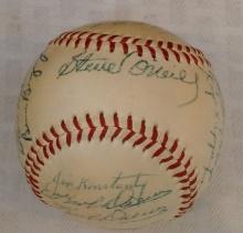 Vintage 1954 Phillies Spalding Giles Team Signed Baseball Official National League Ashburn O'Neill