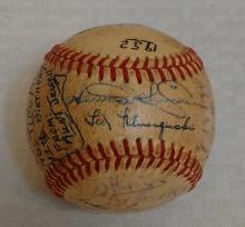 Vintage 1952 Cincinnati Reds Team Signed Autographed Baseball Giles Spalding Rare Ted Kluszewski