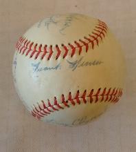 Vintage Multi Signed Late 1950s Phillies Signed Autographed Baseball Hank Mason Harry Anderson