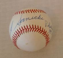 Ed Sanicki Autographed Signed MacGregor Baseball Phillies Inscription