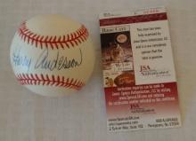 Harry Anderson Autographed Signed ROMLB Baseball JSA COA Phillies Bill White Ball MLB