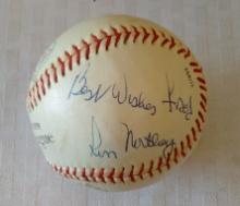 Rare Single Signed Ron Northey Autographed Vintage DeBeer & Son Ball MLB Baseball Phillies