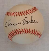 Warren Hacker Single Signed Autographed Signed ROMLB Coleman ONL Ball Phillies