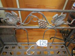 Black And Bronzed Steel 3 Shelf Rack W/ Fold Up Shelves (Local Pick Up Only)