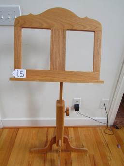 Solid Wood Music Stand W/ Adjustable Height (Local Pick Up Only)