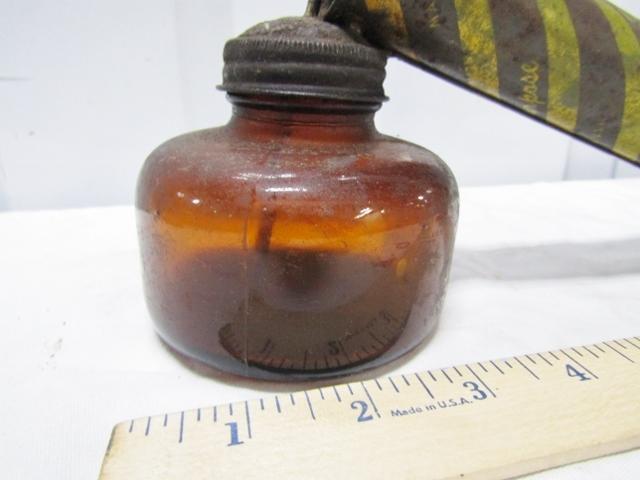 Vtg Brown's All Purpose Sprayer W/ Amber Glass Fluid Container