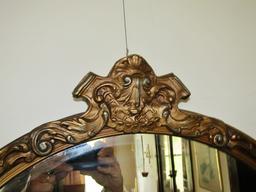 Vtg Hubbuch Glass Co. Wall Mirror In Beautiful Ornate Frame  (LOCAL PICK UP ONLY)