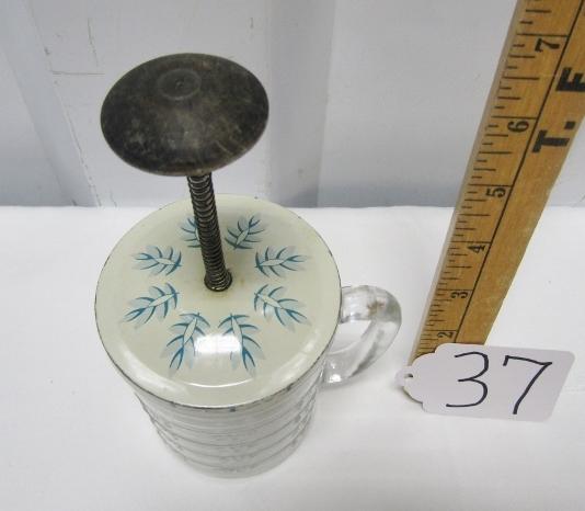 Vtg Hazel Atlas 1 Cup Glass Measuring Cup Food Chopper