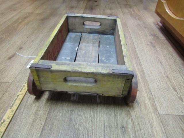 Folk Art Wagon Made From A 1967 Chattanooga Coca Cola Crate